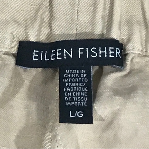 Eileen Fisher Pull-On Khaki Tencel Ankle Pants - Picture 4 of 5